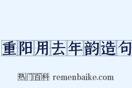 重阳用去年韵造句是什么意思的图片